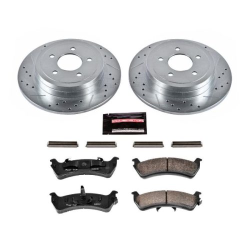 2003 Ford Explorer Sport Rear Z23 Evolution Sport Brake Rotor and Carbon-Fiber Ceramic Brake Pad Assembly - Premium Heavy-Duty Replacement