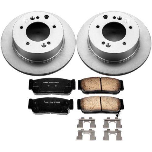 2003-2006 Kia Sorento Rear Z17 Evolution Geomet Coated Brake Rotor and Ceramic Pad Assembly - Premium Replacement
