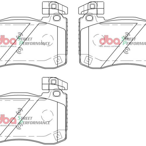 DBA Street Performance Brake Pads for Kia Stinger 2018-22 Front Set - Premium Replacement