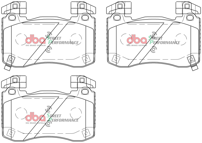 DBA Street Performance Brake Pads for Kia Stinger 2018-22 Front Set - Premium Replacement