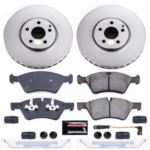 2007-2009 Mercedes-Benz E550 Front Z23 Evolution Sport Coated Brake Rotor and Pad Assembly - Premium Replacement