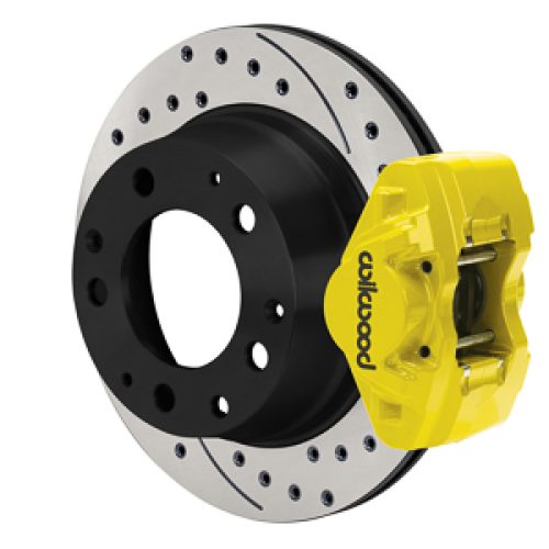 1984-1989 Porsche 911 Rear Brake Disc and Caliper Assembly with Drilled Rotors and Flex Lines - Premium Replacement
