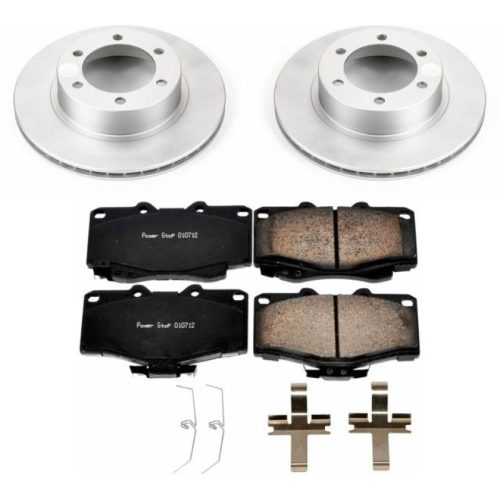 1995-2002 Toyota 4Runner Front Z17 Evolution Geomet Coated Brake Rotor and Ceramic Pad Assembly - Premium Replacement