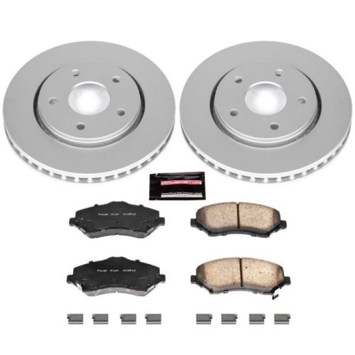 2008-2010 Dodge Grand Caravan, 2009 Dodge Journey Front Z17 Evolution Geomet Coated Brake Rotor & Pad Assembly - Premium Replacement