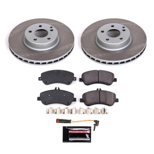 2010-2015 Mercedes-Benz GLK350 Front Semi-Coated Rotor Brake Assembly with Ceramic Pads - Premium Replacement