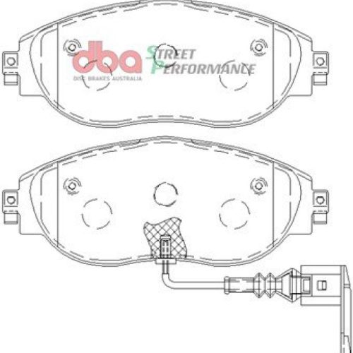 DBA Street Performance Brake Pads Front Fitment 2012-14 Volkswagen CC - Premium Replacement