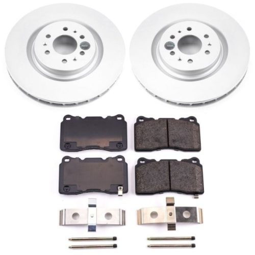 2004-2009 Cadillac CTS & 2006-2008 Cadillac STS Front Z17 Evolution Geomet Coated Brake Rotor and Ceramic Pad Assembly - Premium Replacement
