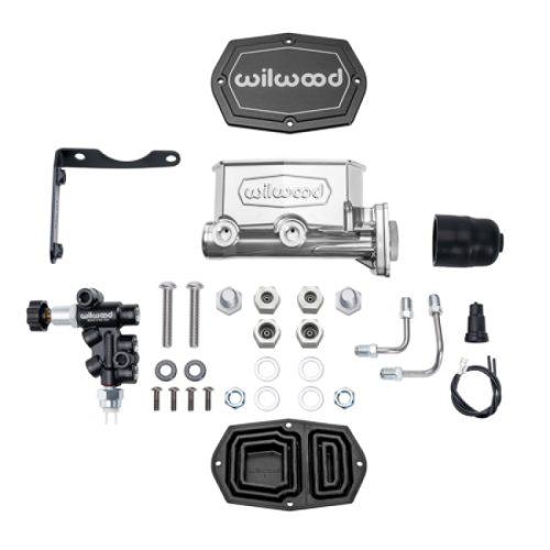 261-17798-P Wilwood MOPAR Compact Tandem Master Cylinder Kit with P-Valve for Classic and Fleet Applications