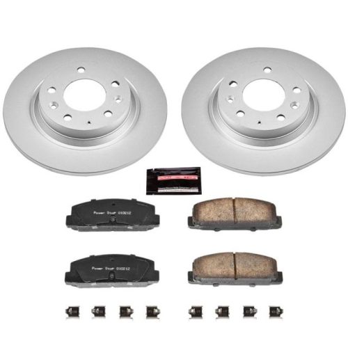 2003-2005 Mazda 6 Rear PowerStop Z17 Evolution Geomet Coated Brake Rotor and Ceramic Pad Assembly - Premium Replacement