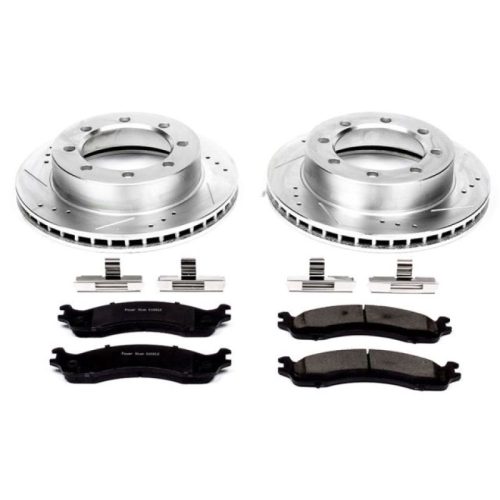 1995-1997 Ford F-350 Front Brake Rotors and Carbon-Fiber Ceramic Brake Pads - Heavy-Duty Performance Replacement