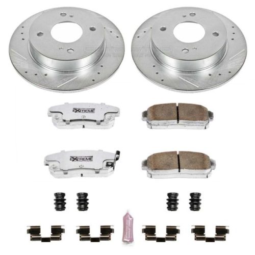 2001-2006 Infiniti G20 & 2003-2006 Nissan Sentra Rear Z26 Street Warrior Brake Kit - Heavy-Duty Drilled & Slotted Performance Brake Upgrade