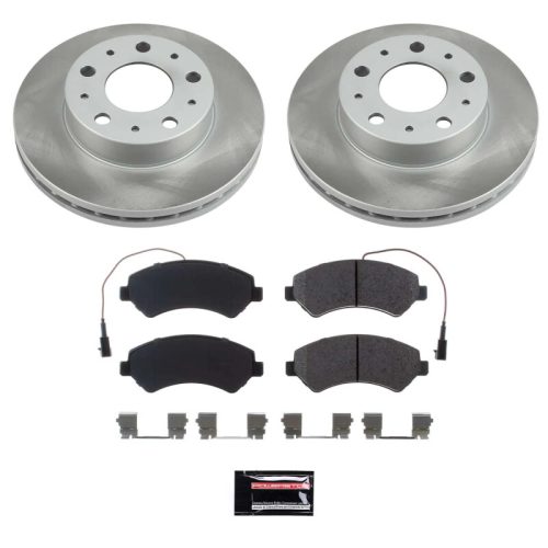 2014-2017 Ram ProMaster 1500/2500/3500 Front Semi-Coated Rotor Brake Assembly - Heavy-Duty Replacement with Ceramic Pads and Hardware