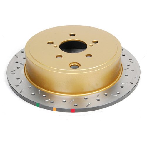 DBA 4000 Series Rear Drilled and Slotted Rotor for Subaru Legacy, Impreza, Forester 2008-2009 - Premium Heavy-Duty Replacement - Image 2