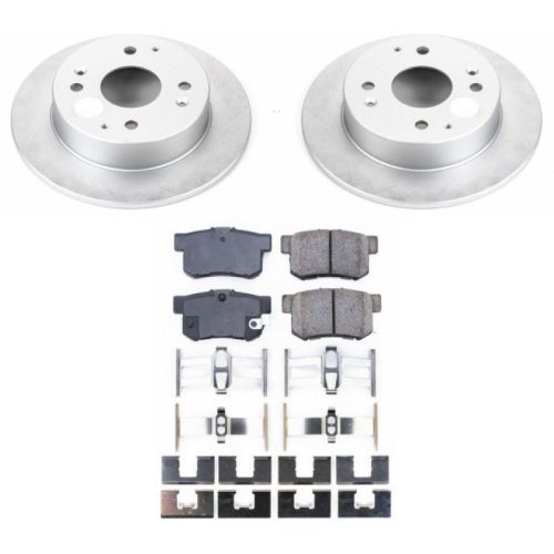 1998-2002 Honda Accord, 1998-2001 Acura CL Rear Z17 Evolution Geomet Coated Brake Rotor and Ceramic Pad Assembly - Premium Replacement