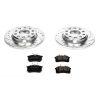 2002-2006 Audi A4 Quattro Rear Z23 Evolution Sport Brake Upgrade Kit with Drilled & Slotted Rotors - Premium Replacement