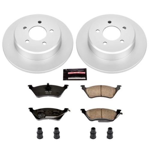 2001-2007 Dodge Caravan, 2003 Chrysler Town & Country Rear PowerStop Z17 Evolution Geomet Coated Brake Rotor & Ceramic Pad Assembly - Premium Replacement