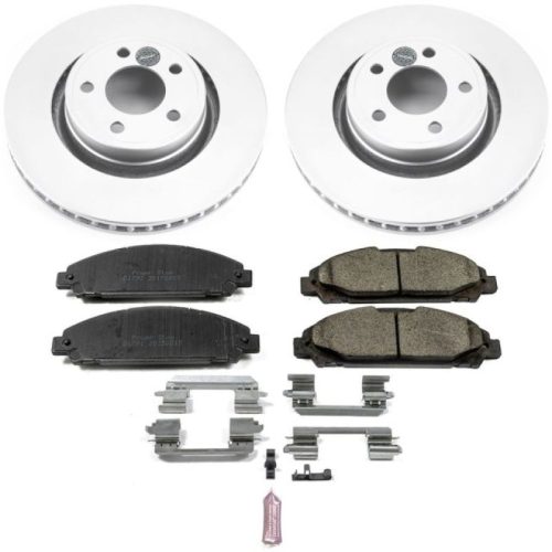 2015-2018 Ford Mustang Front Z17 Evolution Geomet Coated Brake Rotor and Ceramic Pad Assembly - Premium Replacement