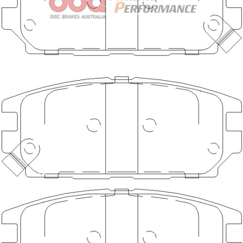 DBA XP Performance Front Brake Pads for Mitsubishi Eclipse 2010-12 and Galant 2011 - Premium Heavy-Duty Replacement