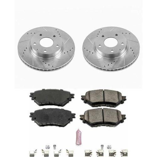 2014-2016 Mazda 3 Front Brake Rotor and Carbon-Fiber Ceramic Pad Upgrade Kit - Heavy-Duty Performance Replacement