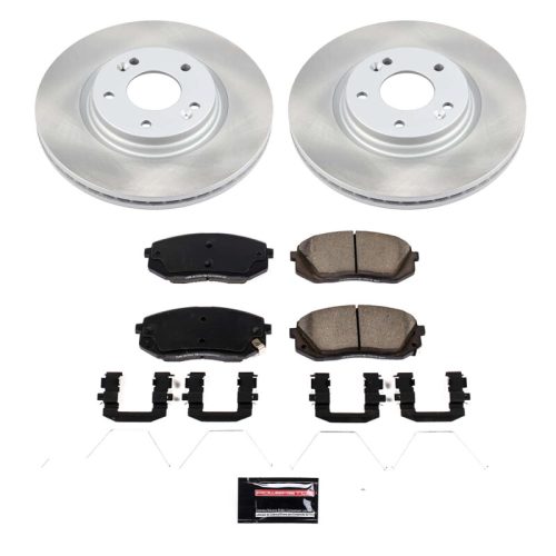 2018-2020 Hyundai Elantra GT, Veloster, Kona & Kia Forte Front Semi-Coated Rotor Brake Assembly - Premium Replacement