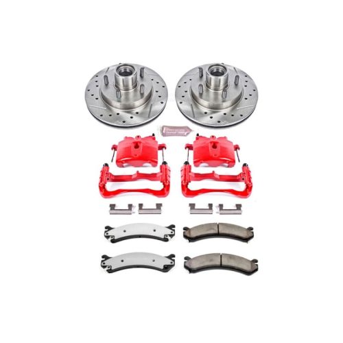 2010 GMC Sierra 2500 HD Front PowerStop Z36 Truck & Tow Brake Upgrade Kit with Drilled & Slotted Rotors - Premium Replacement
