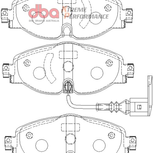DBA XP Performance Front Brake Pads for 2014-2015 Volkswagen Golf and GTI - Heavy-Duty Friction and High Initial Bite Replacement