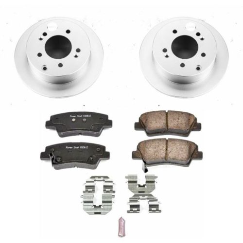 2010-2013 Kia Soul Rear Brake Rotor and Ceramic Pad Assembly - Heavy-Duty Fleet Replacement