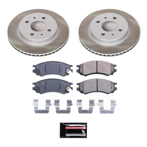 1991-2000 Saturn SC and SC1 Front Semi-Coated Rotor Brake Kit with Ceramic Pads - Premium Replacement