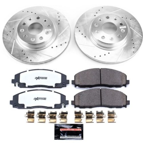 2018-2020 Jeep Wrangler Front Z36 Truck & Tow Brake Upgrade Kit - Heavy-Duty Drilled & Slotted Rotors with Carbon-Fiber Ceramic Pads - Premium Replacement