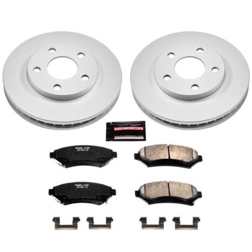 2000-2005 Buick Century Front Z17 Evolution Geomet Coated Brake Rotor and Ceramic Brake Pad Assembly - Premium Replacement