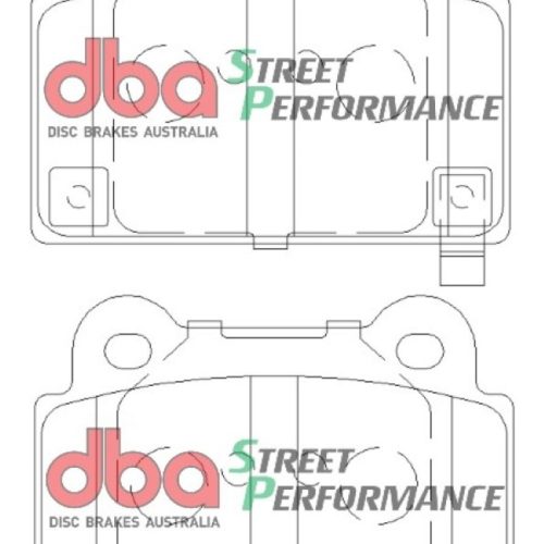 DBA Street Performance Brake Pads Rear Fitment for Mitsubishi Lancer 2008-2014 - Premium Replacement
