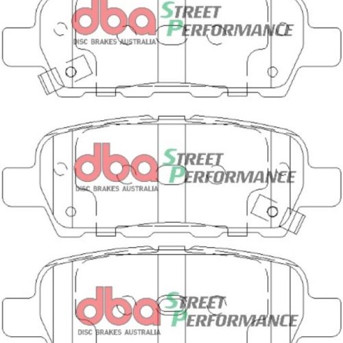 DBA Street Performance Brake Pads Rear Fitment for Nissan Maxima and Infiniti Models 2010 - Premium Replacement