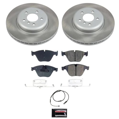 2011 BMW 535i xDrive Front Semi-Coated Rotor Brake Assembly - Heavy-Duty Reliable Replacement by PowerStop Part SC6581