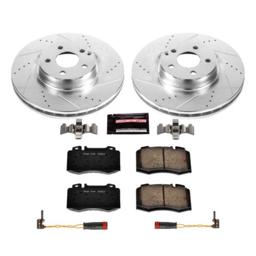2007-2012 Mercedes-Benz E550 & SL550 Front Z23 Evolution Sport Brake Rotor and Pad Upgrade Kit - Heavy-Duty Performance Replacement