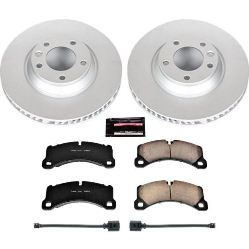 2011-2013 Porsche Cayenne Front Z23 Evolution Sport Coated Brake Rotor and Pad Assembly - Heavy-Duty Replacement for European Vehicles