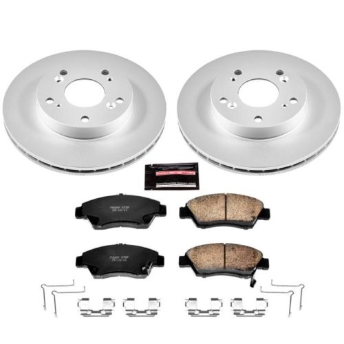2006-2011 Honda Civic Front Brake Rotor and Ceramic Pad Assembly - Premium Replacement