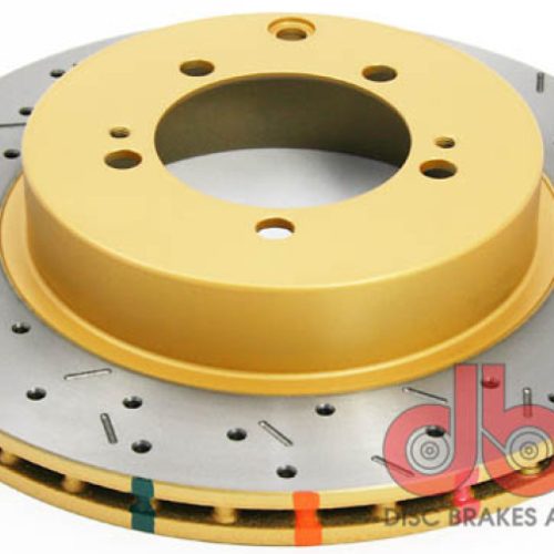 DBA 4000 Series Rear Drilled & Slotted Rotor for Mitsubishi Lancer 2003-06 - Premium Replacement