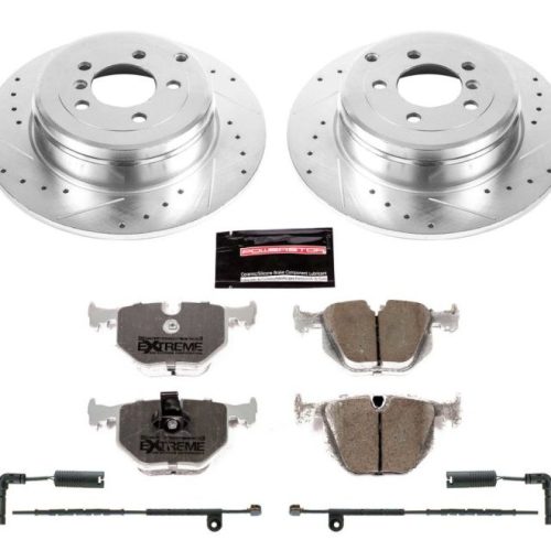 2003-2005 Land Rover Range Rover Rear Z26 Street Warrior Brake Upgrade Kit - Heavy-Duty Drilled & Slotted Rotors with Carbon-Fiber Ceramic Pads for Enhanced Performance