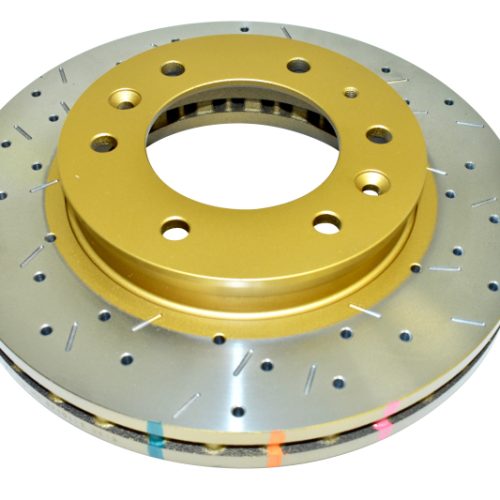 DBA 4000 Series XS Gold Cross-Drilled and Slotted Front Rotor for Ford Ranger 2010+ Heavy-Duty Vehicles - Image 2