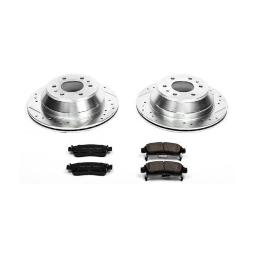 2006-2007 Buick Rainier Rear Z23 Evolution Sport Brake Rotor and Carbon-Fiber Ceramic Brake Pad Assembly - Premium Heavy-Duty Replacement