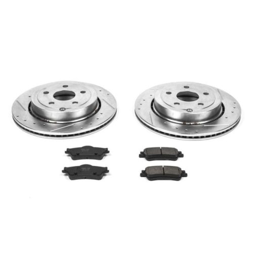 2008-2016 Chevrolet Caprice, 2009-2014 Chevrolet SS & Pontiac G8 Heavy Duty Drilled & Slotted Brake Rotor and Carbon-Fiber Ceramic Brake Pad Upgrade - Premium Replacement