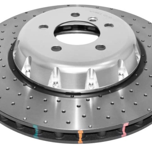 DBA 5000 Series Drilled Rotor with Silver Aluminum Hat for BMW M240i xDrive 2018-20 - Premium Replacement