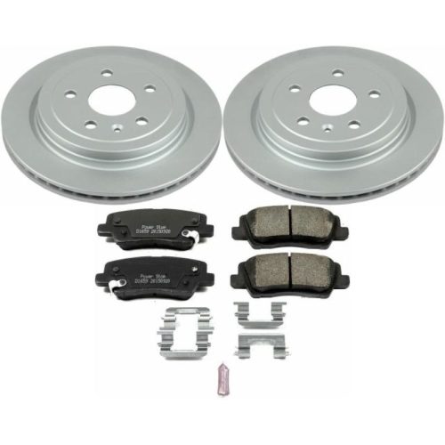 2014-2017 Cadillac CTS Rear PowerStop Z17 Evolution Geomet Coated Brake Rotor and Ceramic Pad Assembly - Premium Replacement