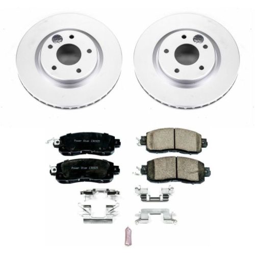 2014-2017 Nissan Leaf Front Brake Rotor and Ceramic Pad Assembly - Premium Replacement