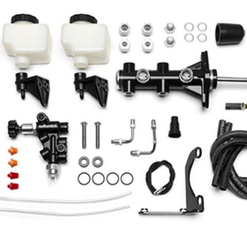 261-15492-BK Wilwood Remote Tandem Master Cylinder Kit for Classic Mustang and Fleet Applications Drop-in