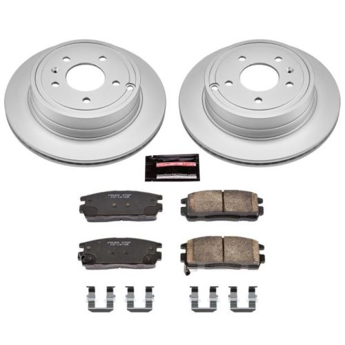 2007-2010 Chevrolet Equinox & 2008-2010 Saturn Vue Heavy-Duty Geomet Coated Brake Rotor and Ceramic Pad Assembly - Premium Replacement
