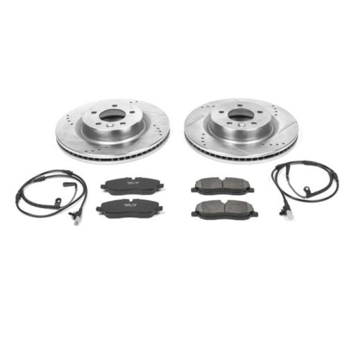 2005-2009 Land Rover LR3 Front Brake Rotor and Carbon-Fiber Ceramic Pads Upgrade - Premium Heavy-Duty Replacement