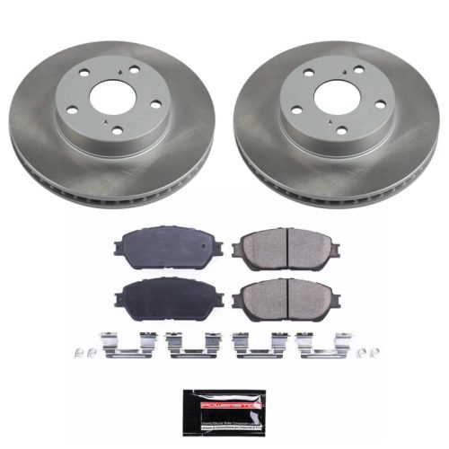 2005-2015 Toyota Tacoma Front Semi-Coated Rotor and Low-Dust Ceramic Brake Pad Assembly - Premium Replacement