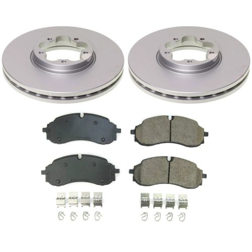 2022 Ford Transit-150, Transit-250, Transit-350 Front Z17 Coated Brake Rotor and Ceramic Pad Assembly - Premium Replacement