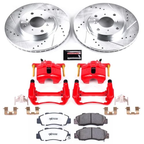 1993-1996 Honda Prelude Front Z26 Street Warrior Brake Assembly with Drilled & Slotted Rotors - Premium Replacement